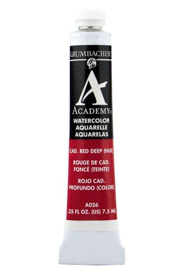 ACADEMY WATERCOLOR CADMIUM RED DEEP 7.5ML