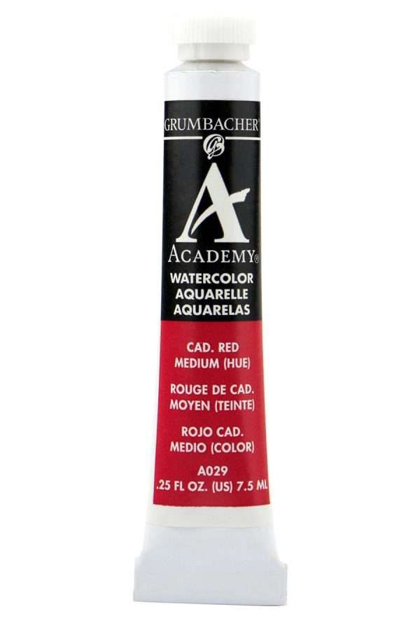 ACADEMY WATERCOLOR CADMIUM RED MEDIUM 7.5ML