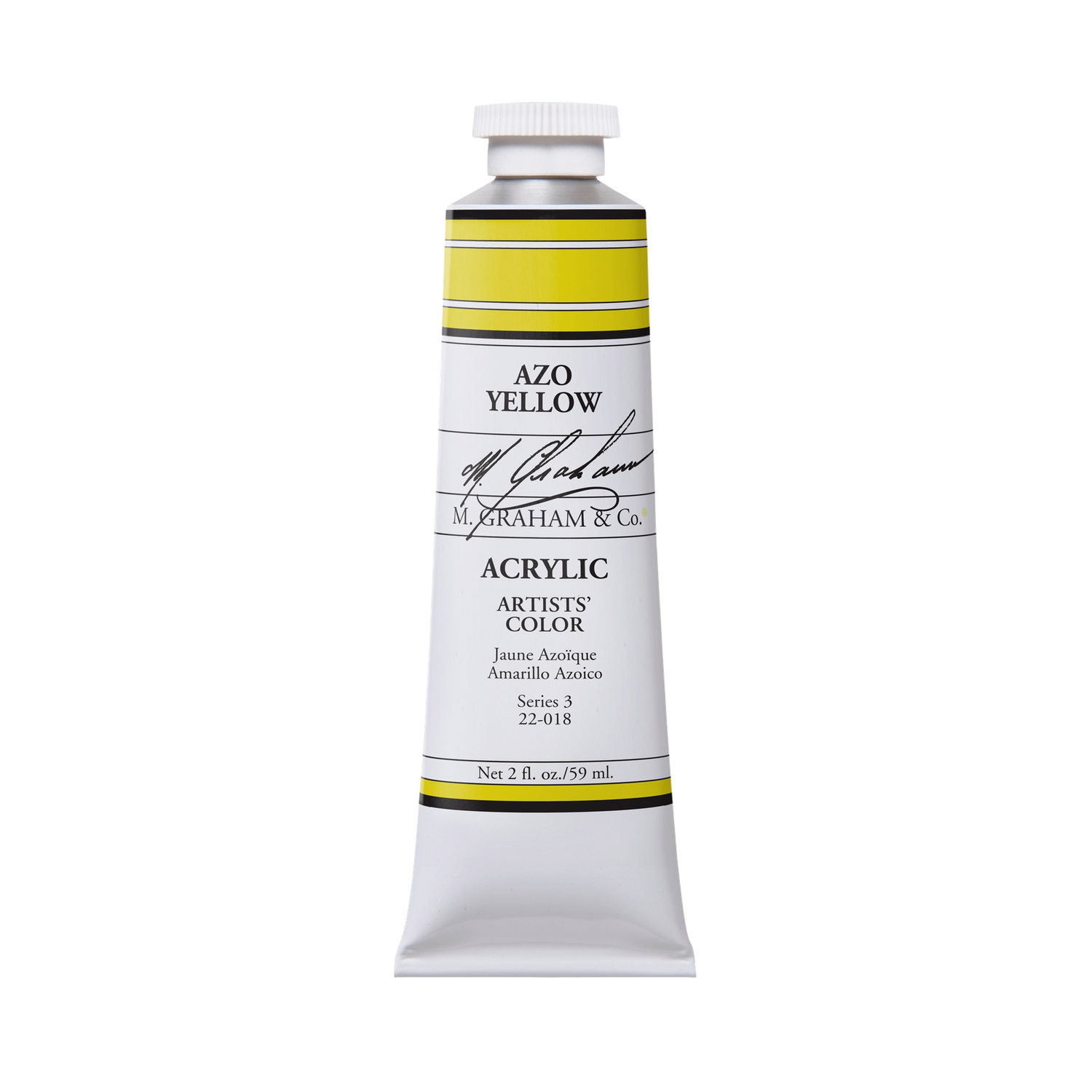 M GRAHAM AZO YELLOW 60ML TUBE ACRYLIC