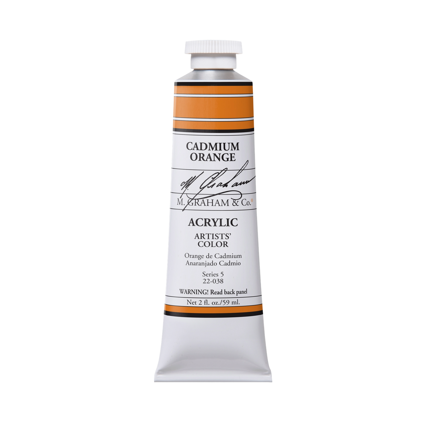 M GRAHAM CADMIUM ORANGE 60ML TUBE ACRYLIC