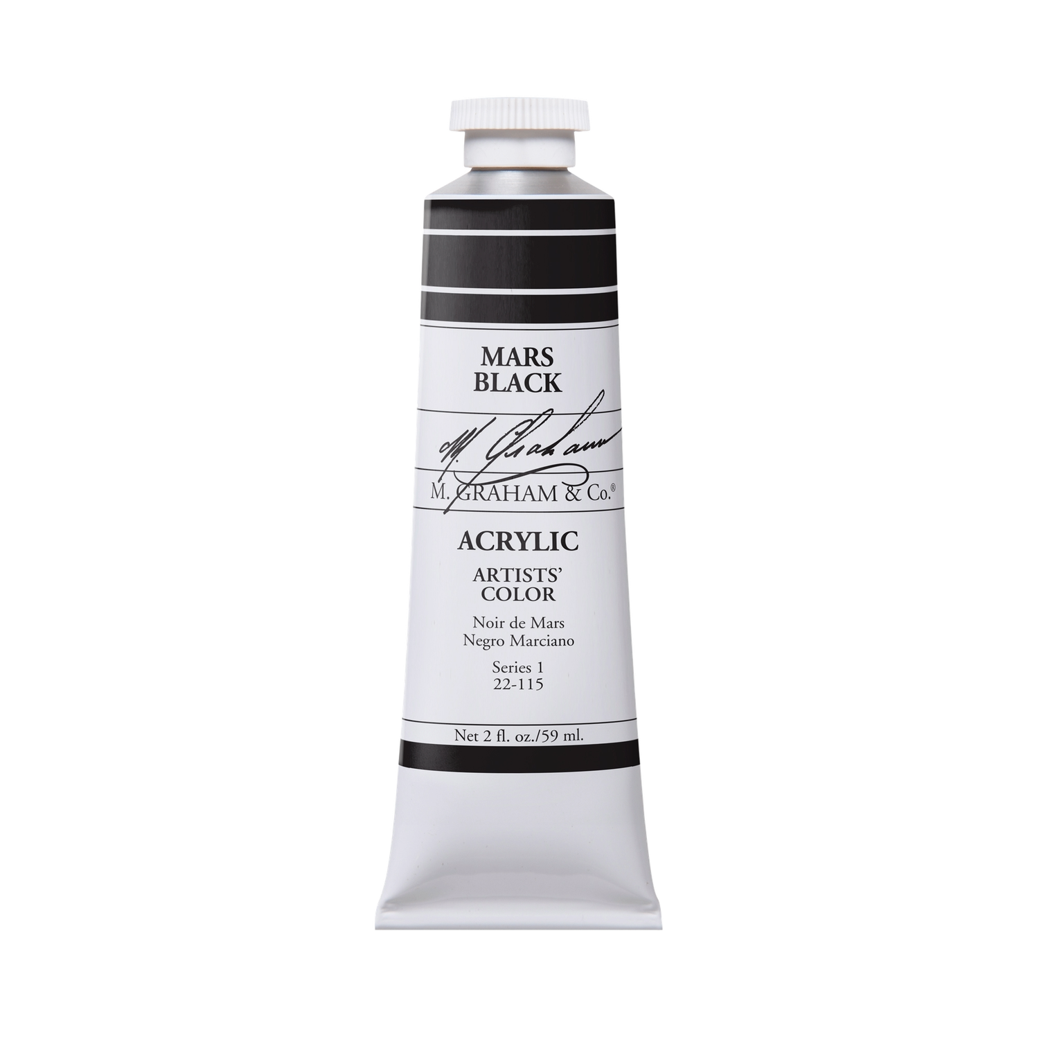 M GRAHAM MARS BLACK 60ML TUBE ACRYLIC