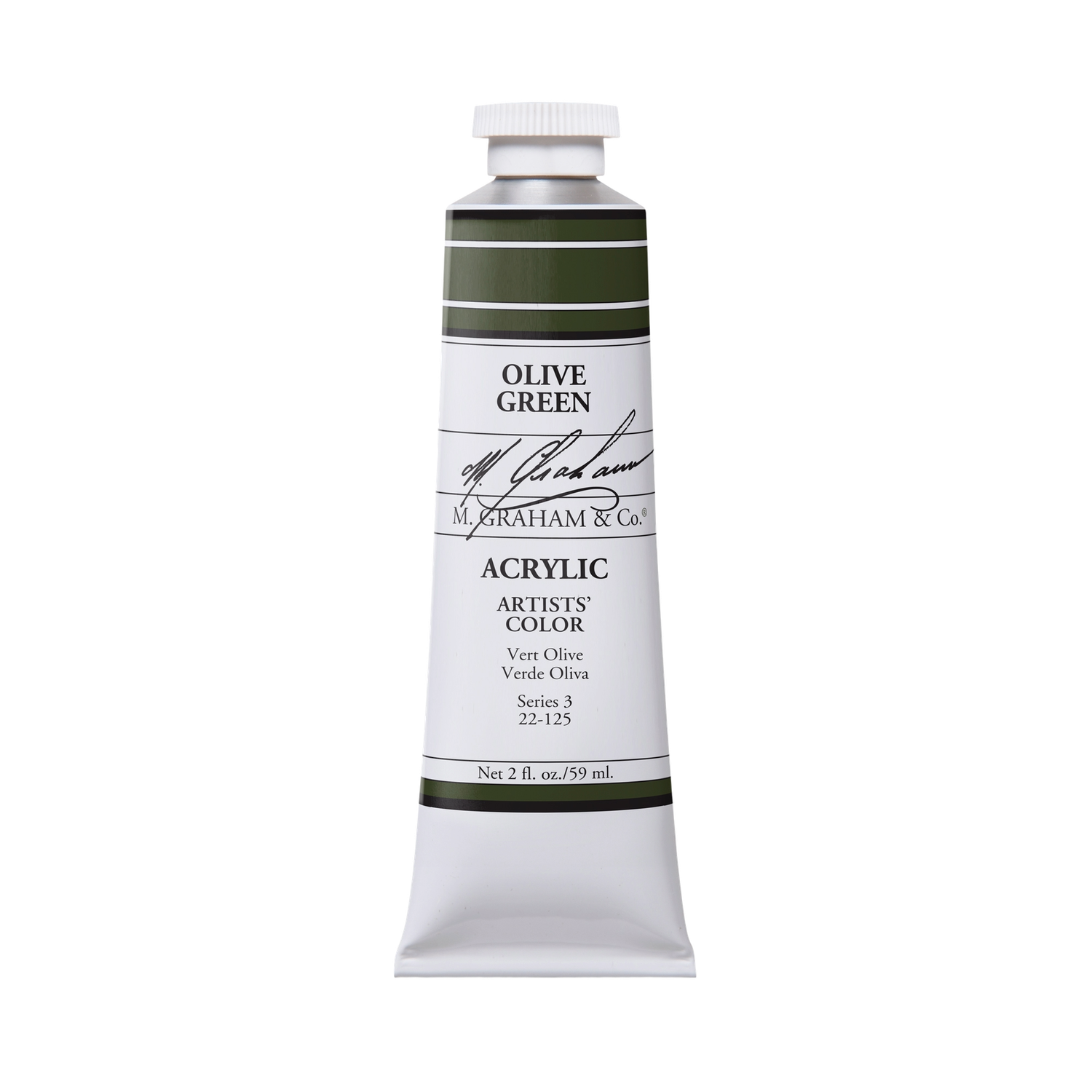 M GRAHAM OLIVE GREEN 60ML TUBE ACRYLIC