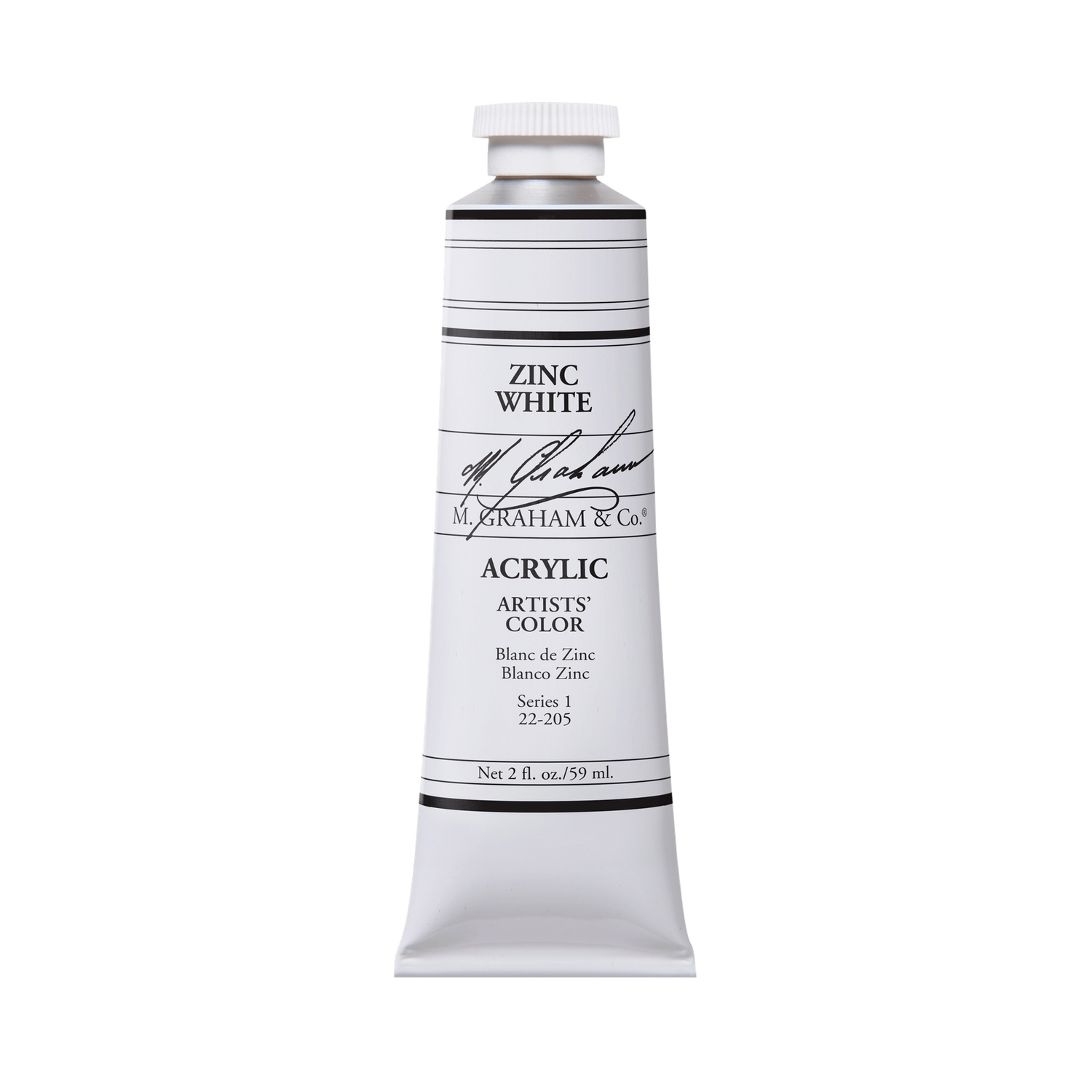 M GRAHAM ZINC WHITE 60ML TUBE ACRYLIC