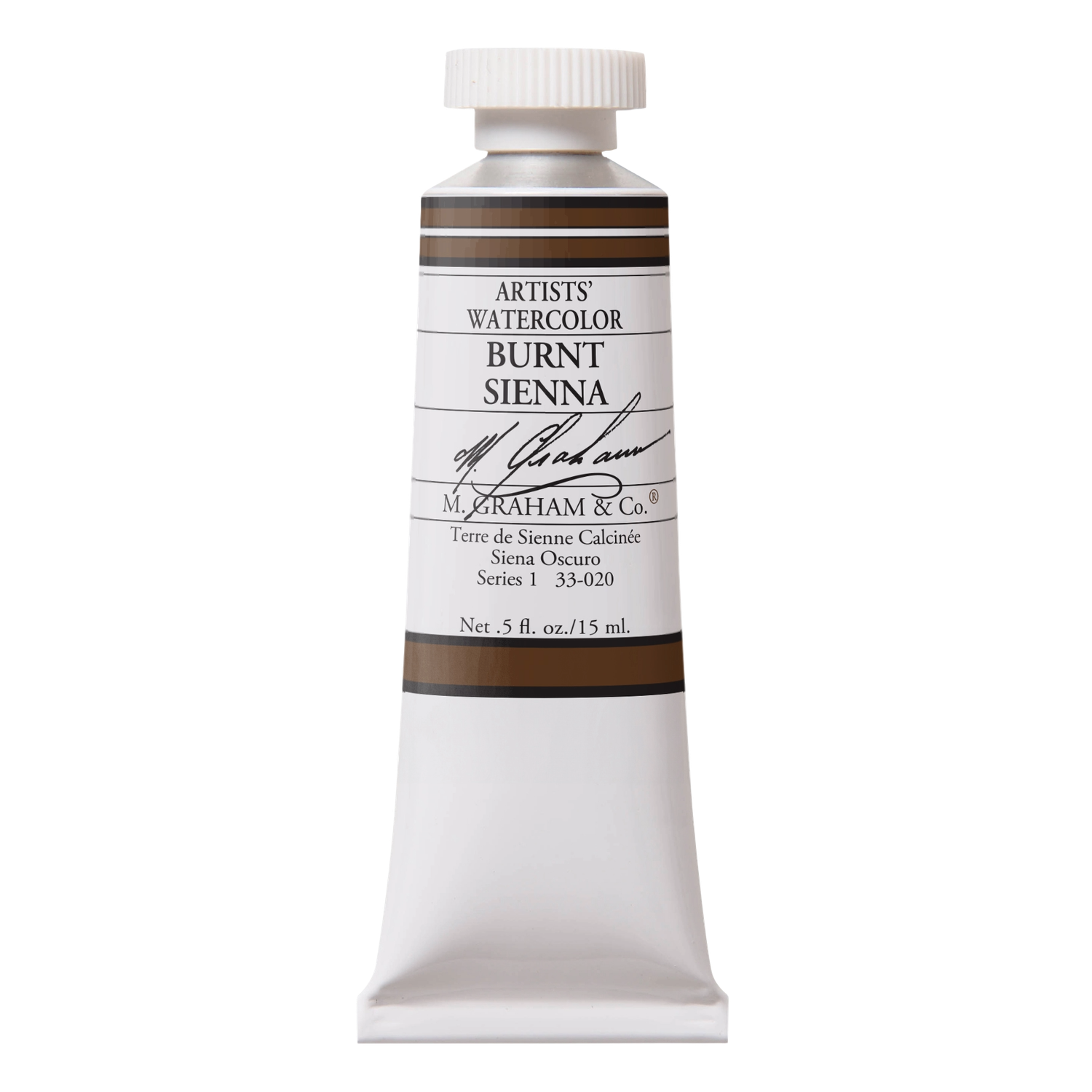 M GRAHAM BURNT SIENNA 15ML WATERCOLOR