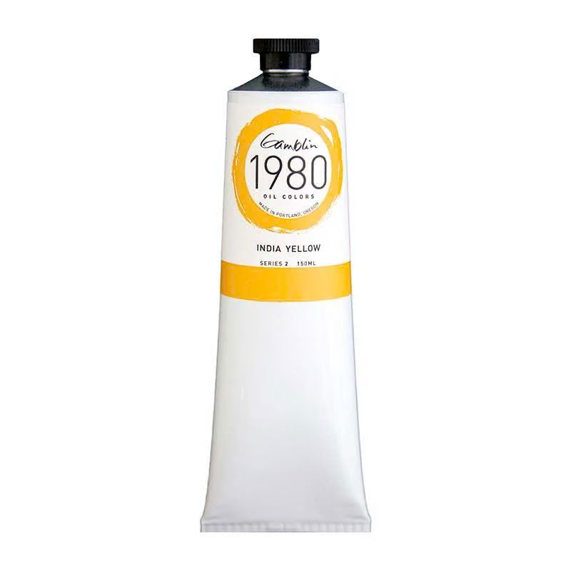 1980 OIL COLOR INDIA YELLOW 150ML