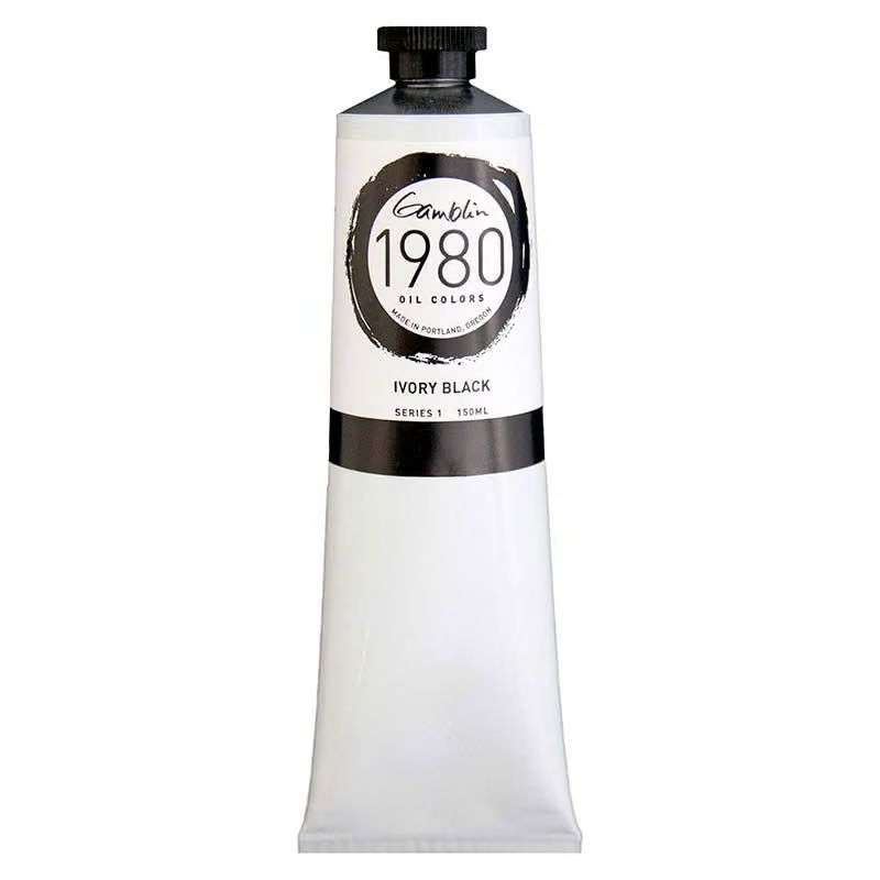1980 OIL COLOR IVORY BLACK 150ML