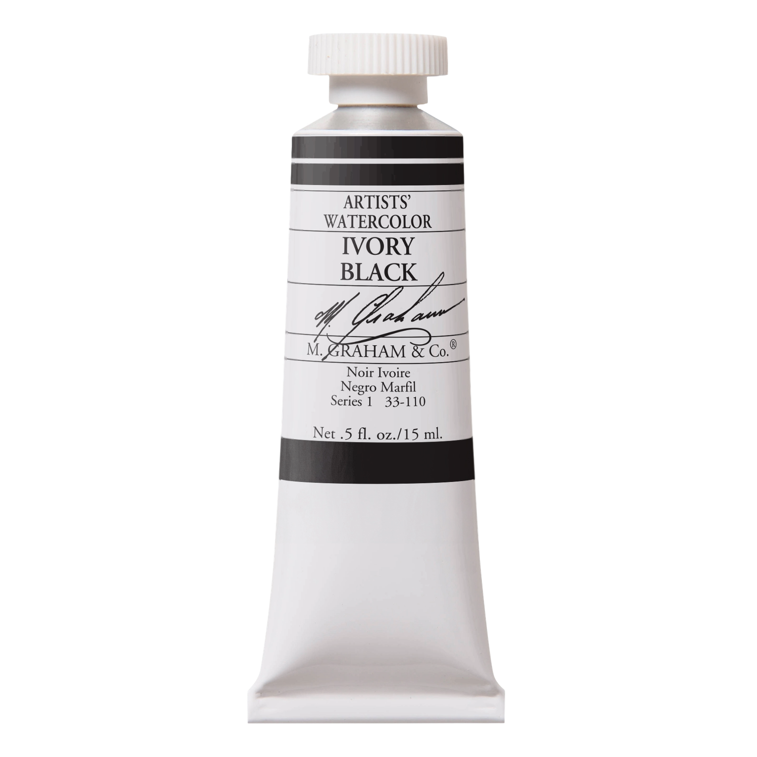 M GRAHAM IVORY BLACK 15ML WATERCOLOR