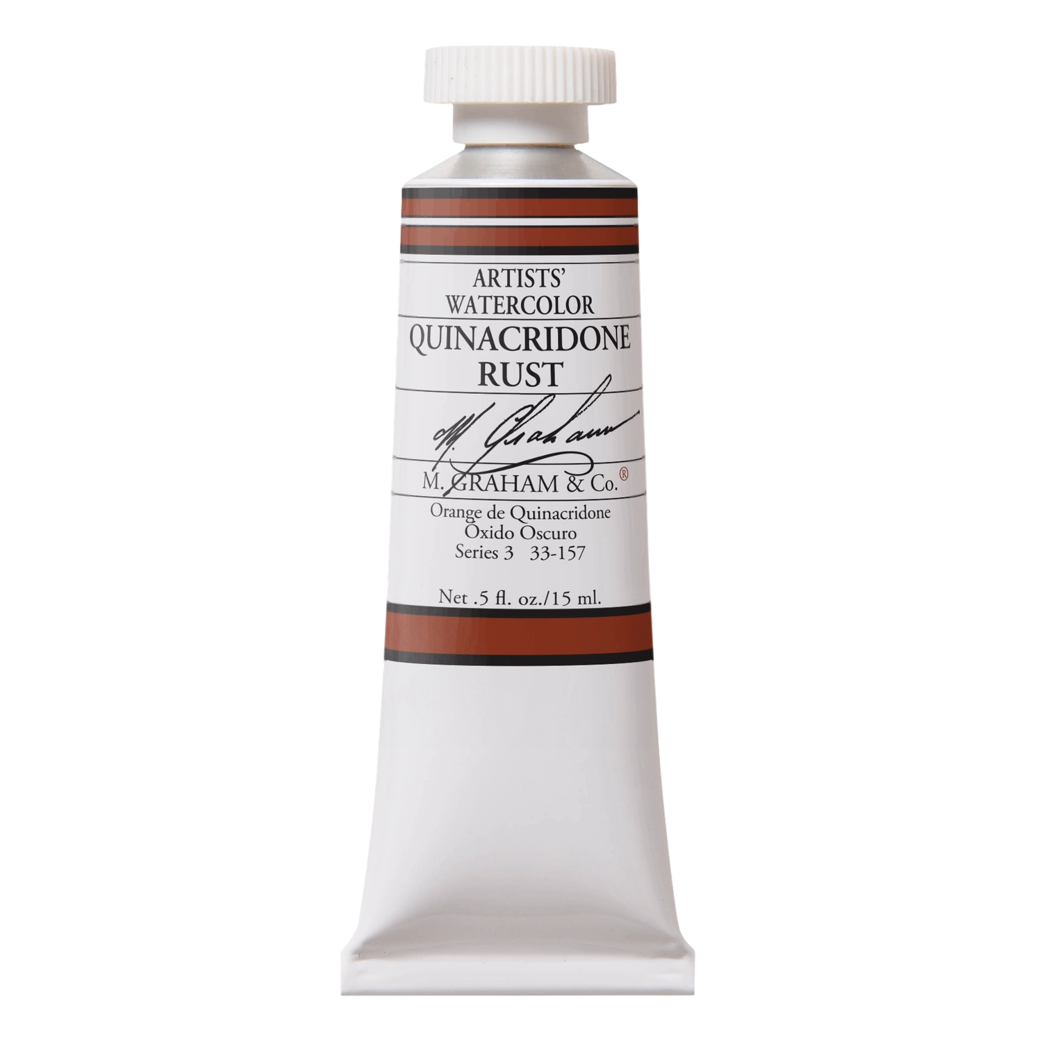 M GRAHAM QUINACRIDONE RUST 15ML WATERCOLOR
