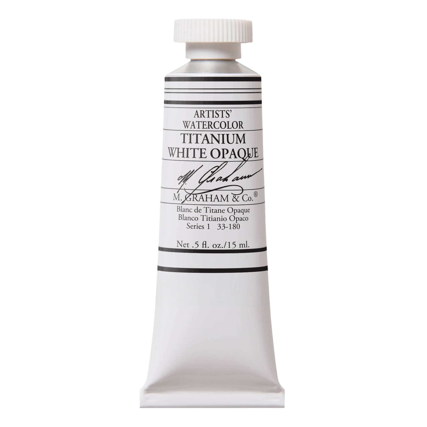 M GRAHAM TITANIUM WHITE OPAQUE 15ML WATERCOLOR