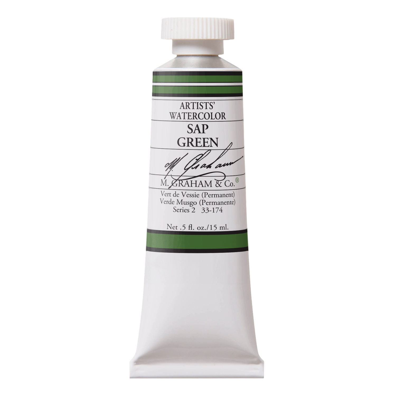 M GRAHAM SAP GREEN 15ML WATERCOLOR
