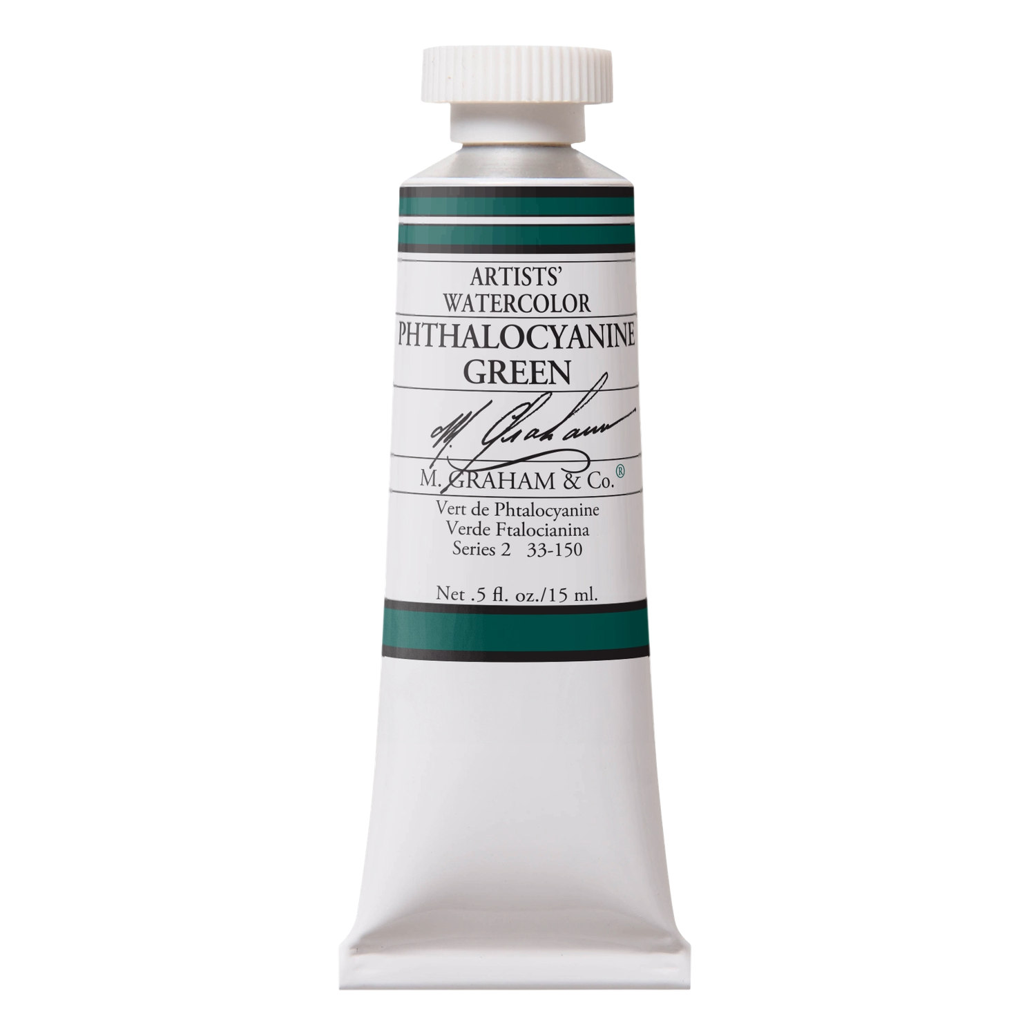 M GRAHAM PHTHALO GREEN 15ML WATERCOLOR