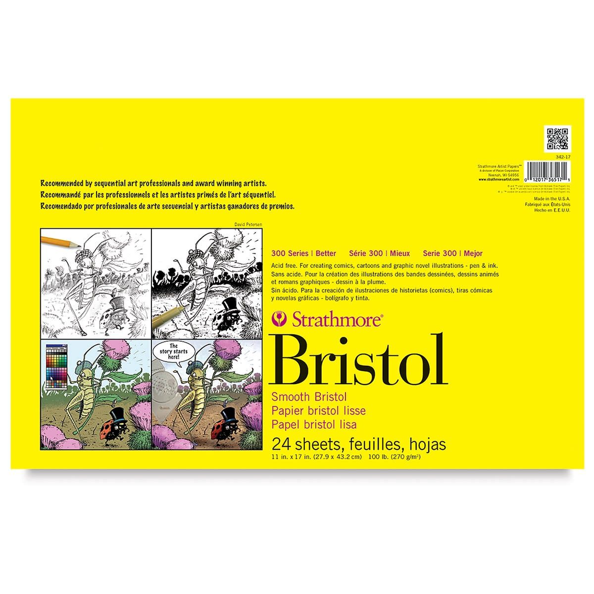 SEQUENTIAL ART 300 BRISTOL SMOOTH TAPE 100LB 24 SHEETS 11X17