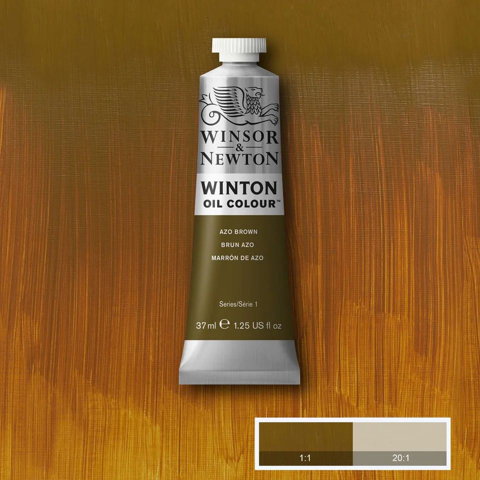 WINTON OIL COLOUR 37ML AZO BROWN