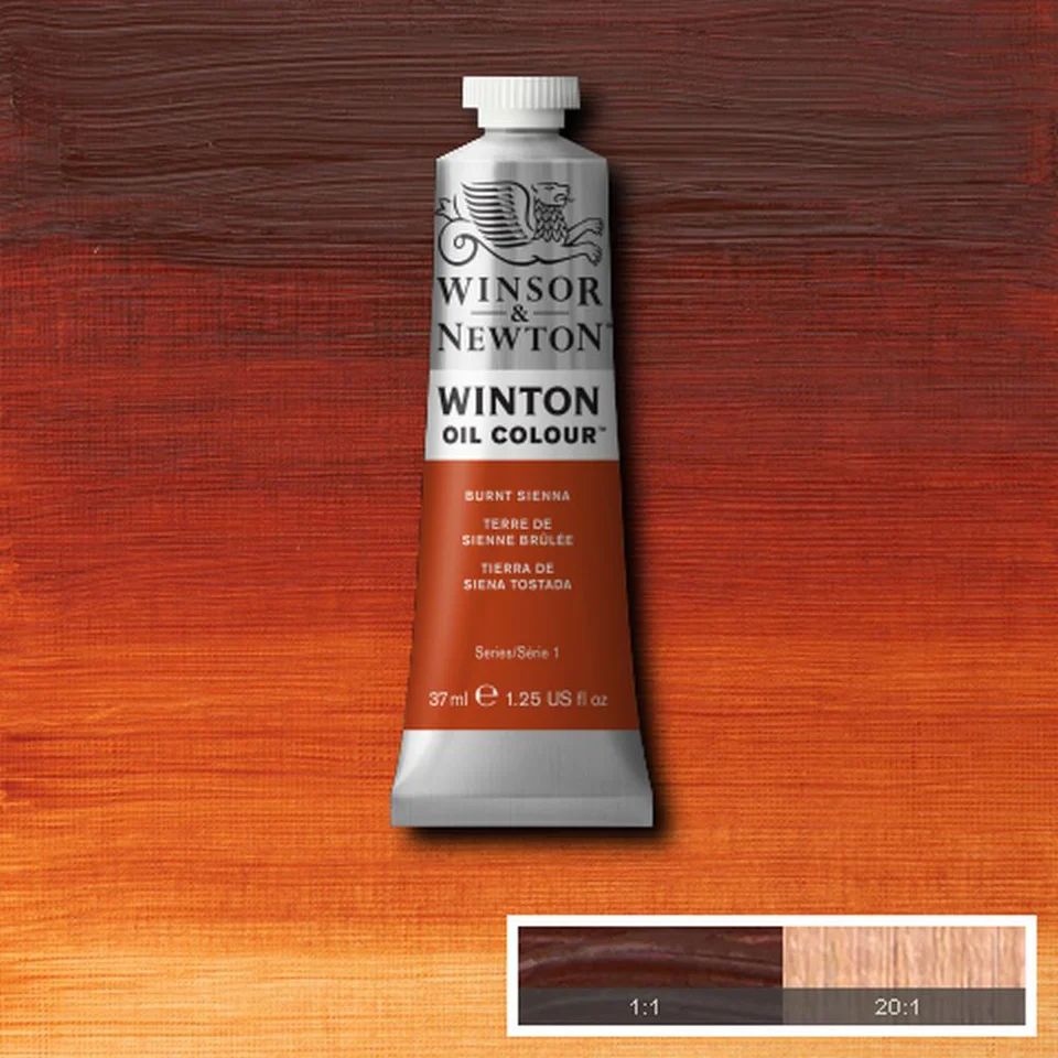 WINTON OIL COLOUR 37ML BURNT SIENNA