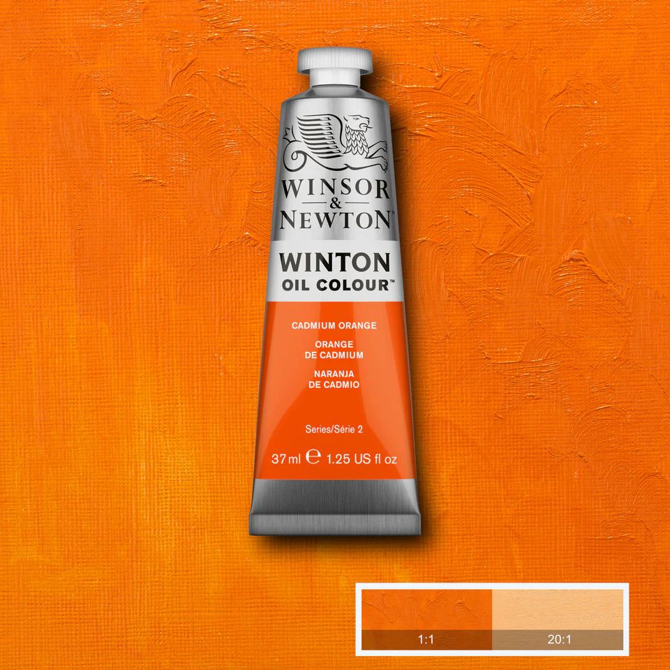 WINTON OIL COLOUR 37ML CADMIUM ORANGE