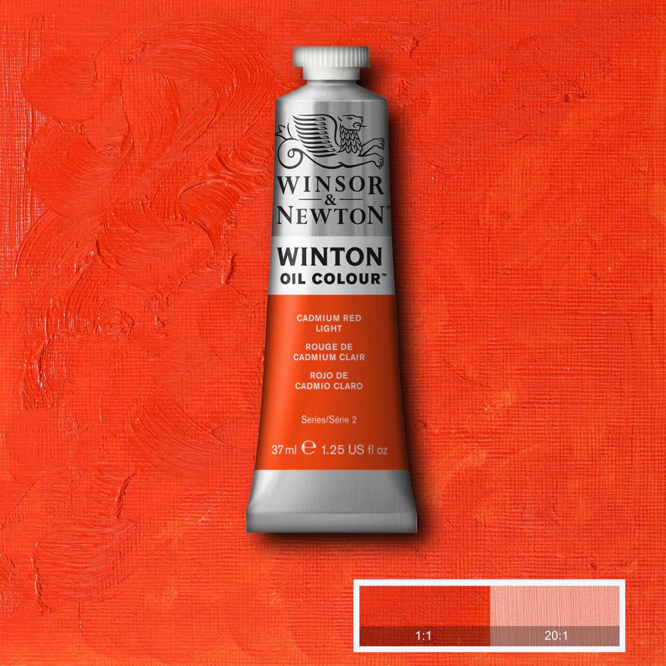 WINTON OIL COLOUR 37ML CADMIUM RED LIGHT