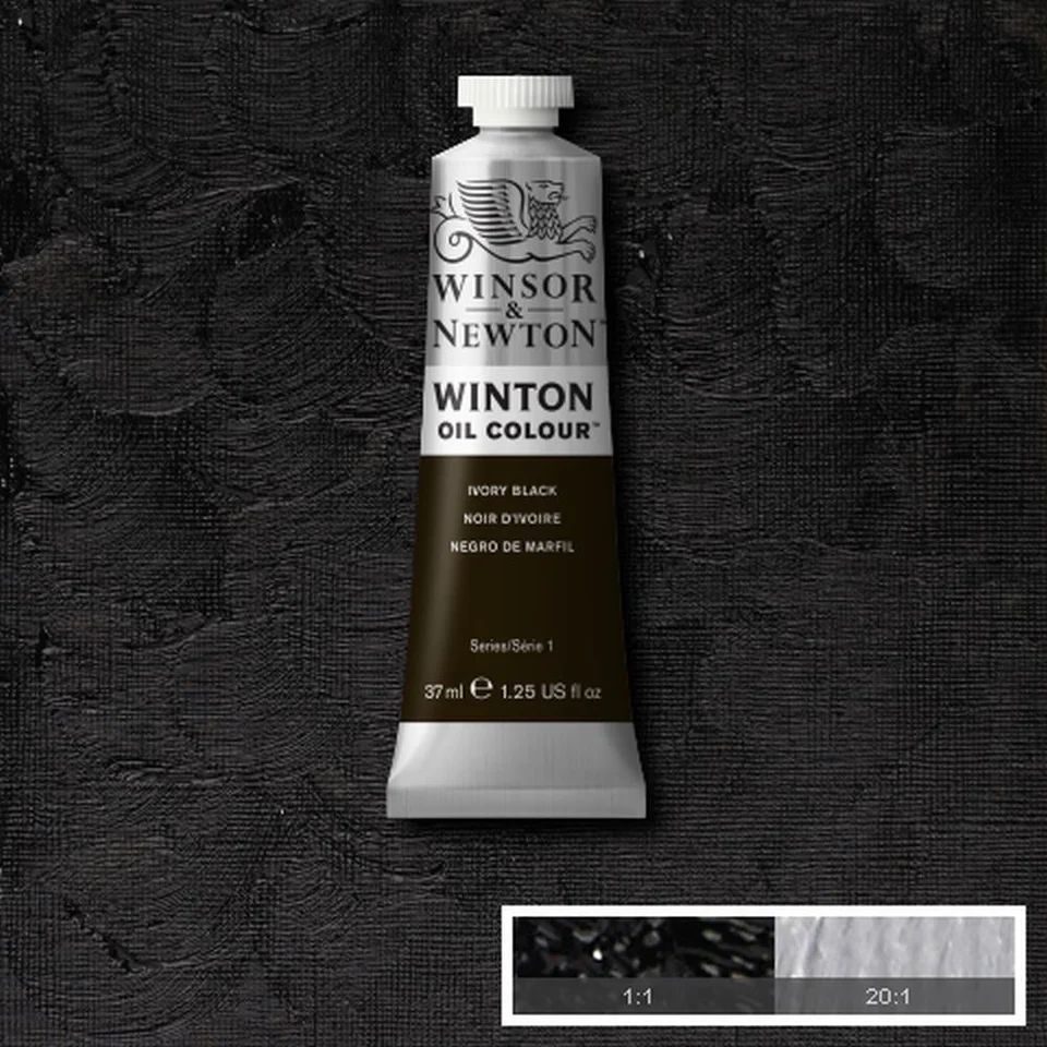WINTON OIL COLOUR 37ML IVORY BLACK