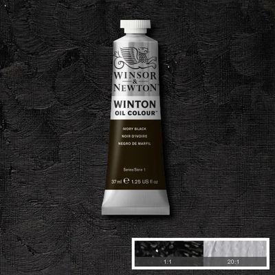 WINTON OIL COLOUR 37ML IVORY BLACK