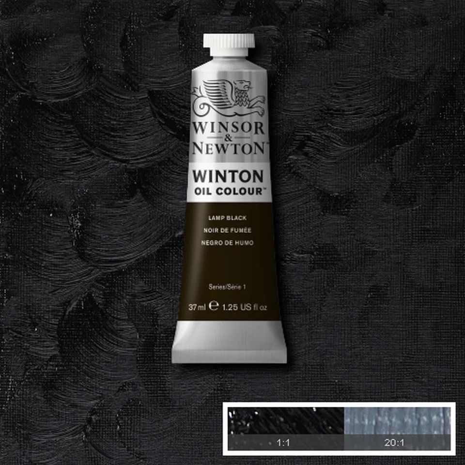 WINTON OIL COLOUR 37ML LAMP BLACK