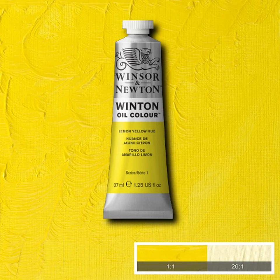 WINTON OIL COLOUR 37ML LEMON YELLOW HUE