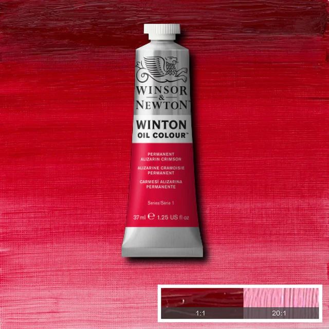 WINTON OIL COLOUR 37ML PERMANENT ALIZARIN CRIMSON