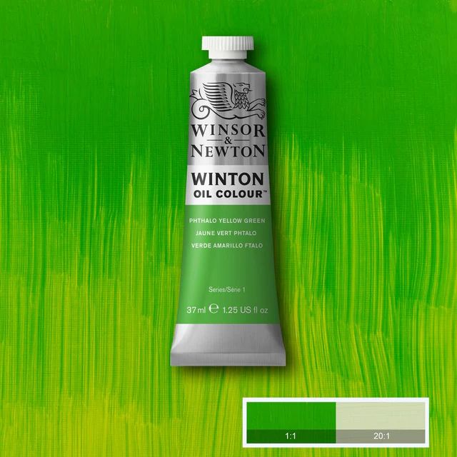 WINTON OIL COLOUR 37ML PHTHALO YELLOW GREEN
