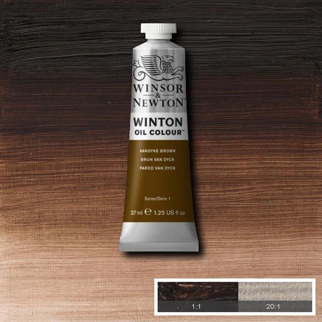 WINTON OIL COLOUR 37ML VANDYKE BROWN