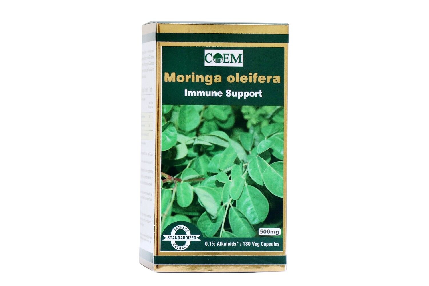MORINGA 500 MG Standardized .1 % Alkaloids 180 Caps