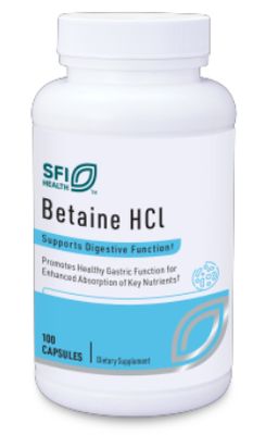 Betaine Hydrochloride (No Pepsin) 100 capsules