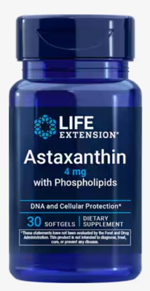 Astaxanthin with Phospholipids 4 mg, 30 softgels
