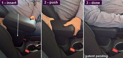 PREMIUM  Armrest adjustable in length with storage for FIAT 500X - PATENT PENDING