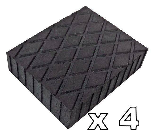 RUBBER BLOCKS - Tamponi per ponte sollevatore in vera gomma- kit 4 pezzi H. mm 20 - 40 - 60 - 80 - 120 - 160