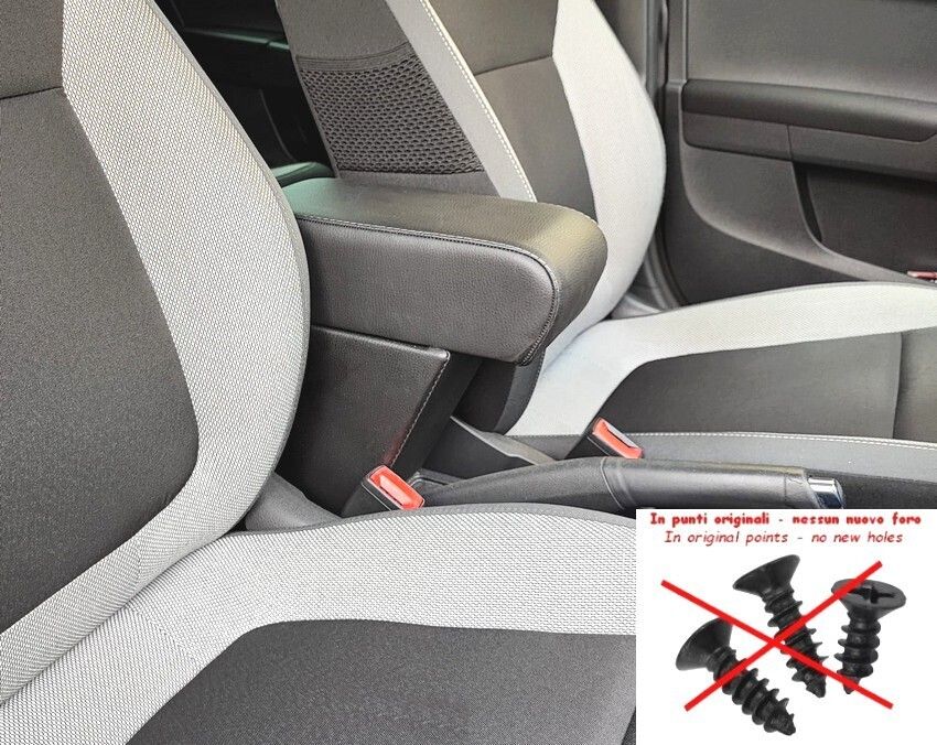 Bracciolo regolabile mod. PREMIUM con portaoggetti XXL per Skoda FABIA 3 (2014-2021)