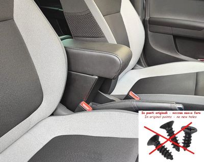 Bracciolo regolabile mod. PREMIUM con portaoggetti XXL per Skoda FABIA 3 (2014-2021)