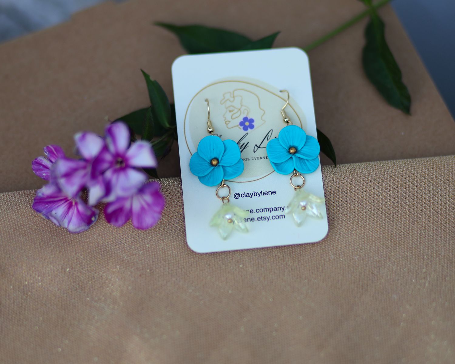 Turquoise flower earrings