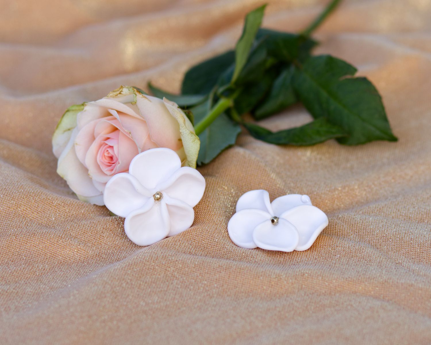 Flower statement earrings