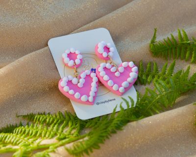 Candy Heart earrings - large