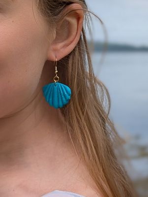 Turquoise shell earrings
