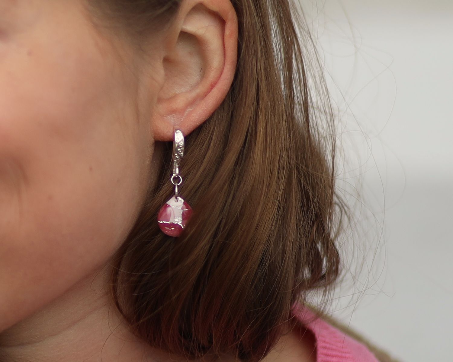 Drop earrings with beautiful hook