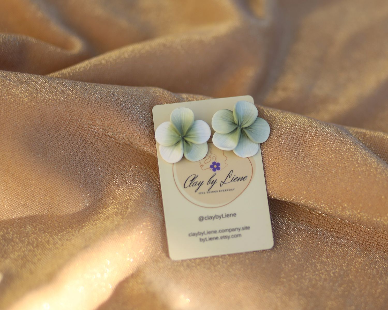 Ombre flower earrings - medium