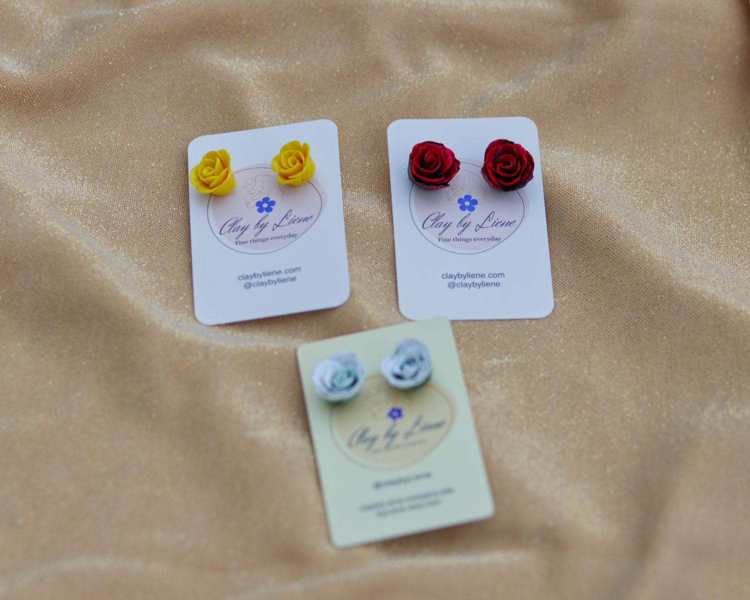 Rose earrings (different colors)