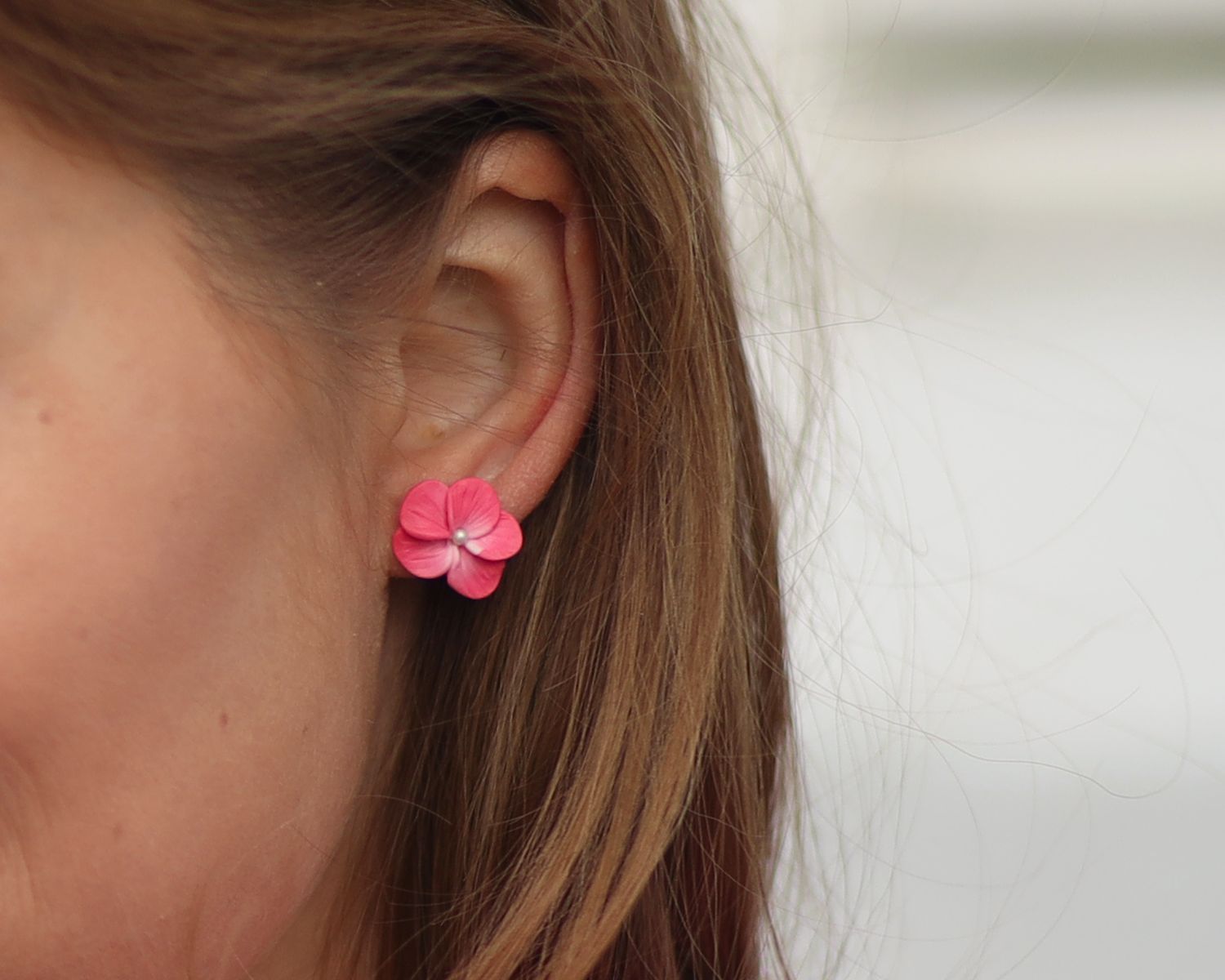 Ombre flower earrings - mini