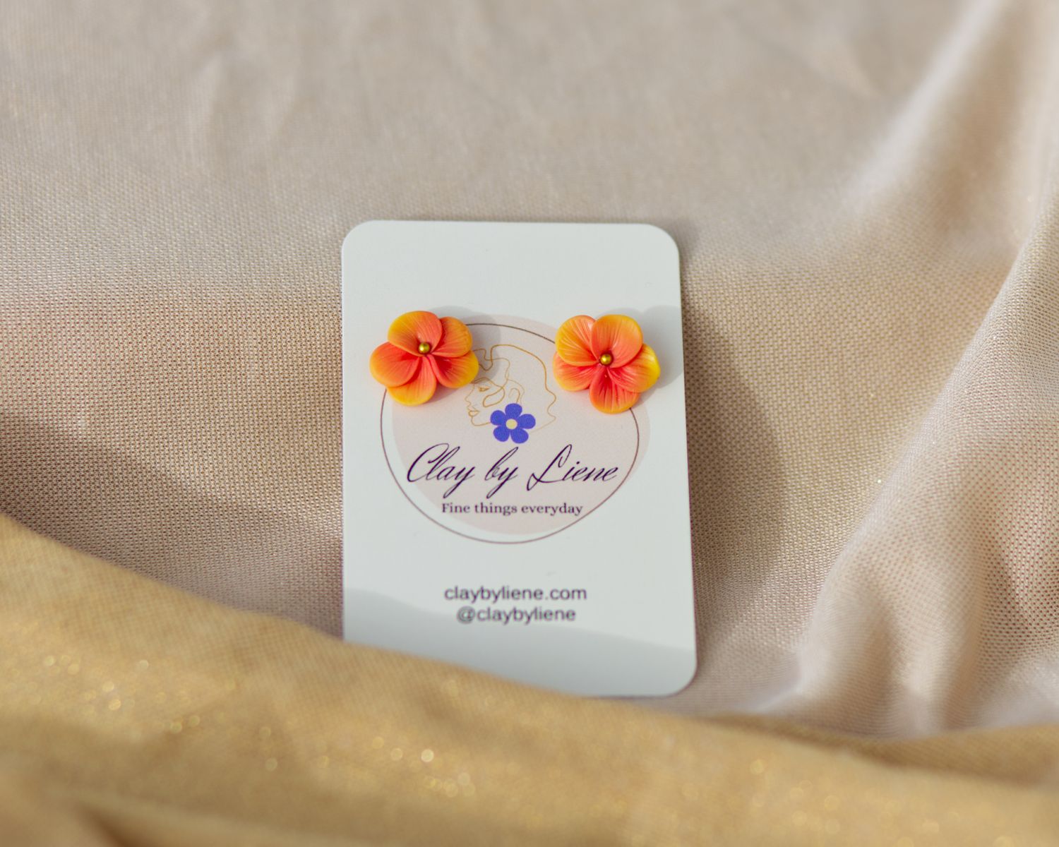 Ombre flower earrings - mini