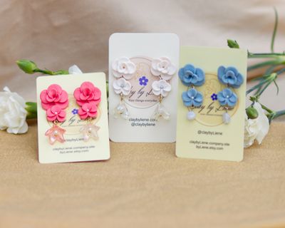 Triple flower earrings