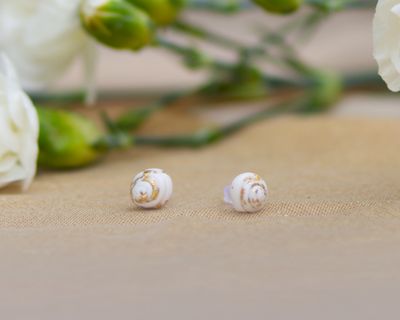 Tiny shell stud earrings