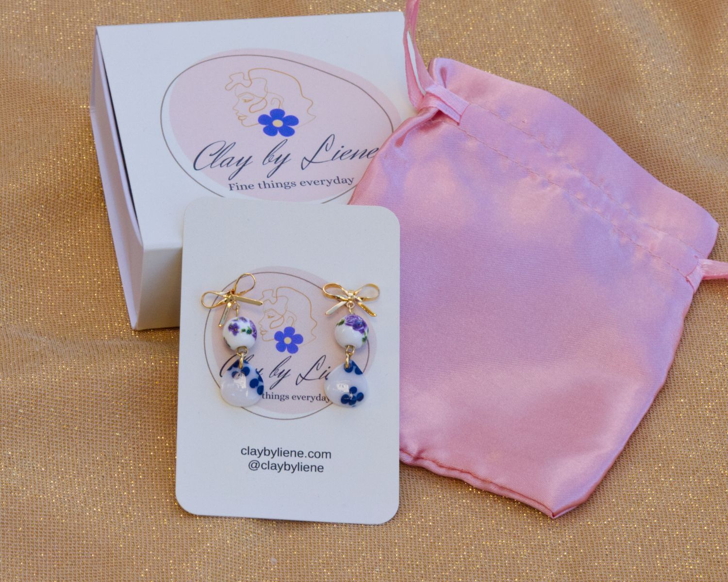 Porcelain style earrings