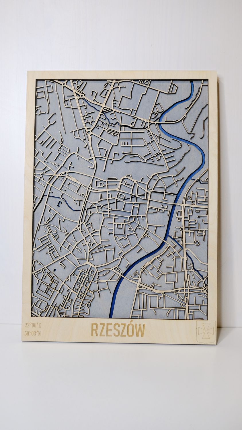 Drewniana mapa Rzeszów