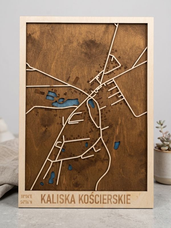 Drewniana mapa miasta – wyjątkowy prezent i niepowtarzalna dekoracja wnętrz