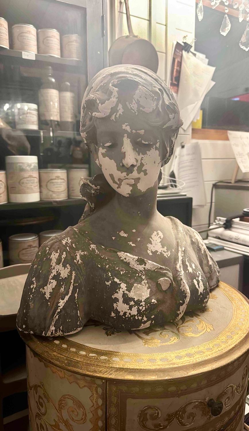 Art Nouveau Ceramic Bust