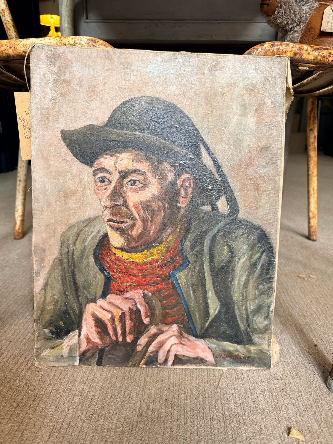 French Oil On Canvas